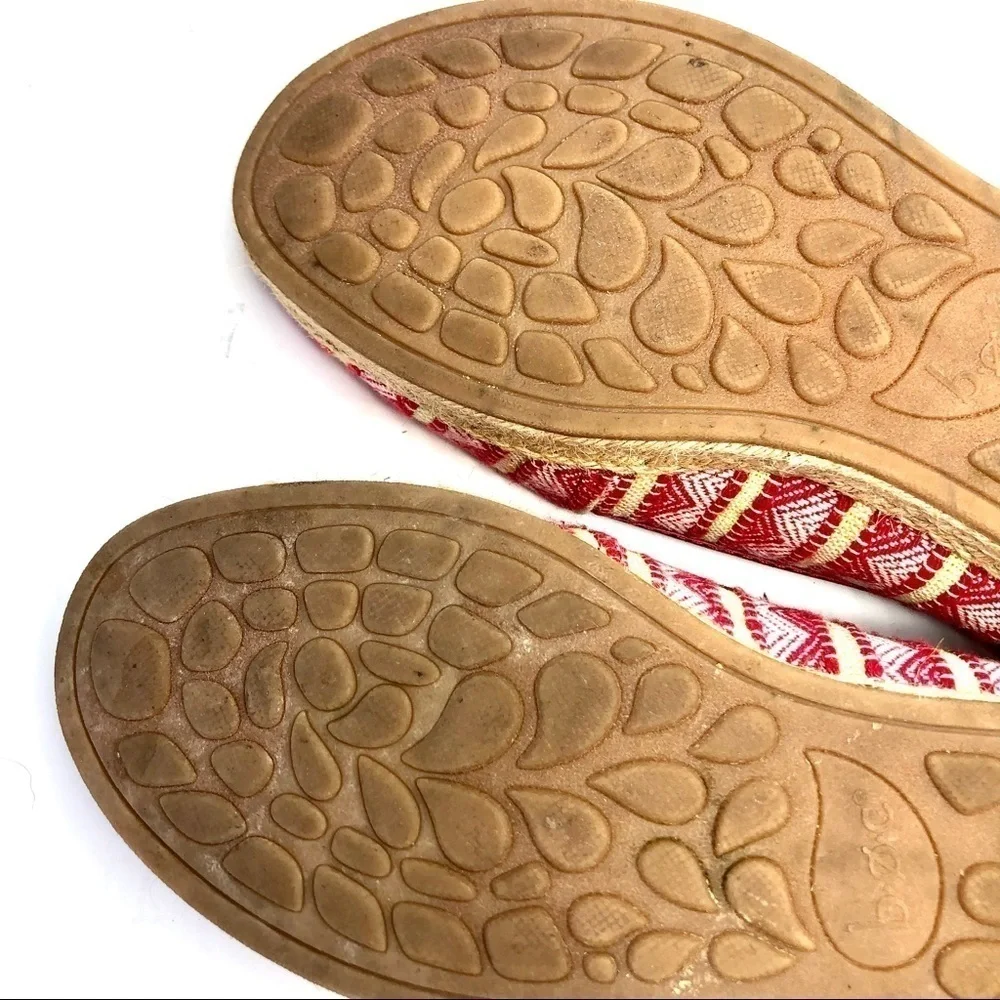 boc red geometric fabric espadrilles loafers 8